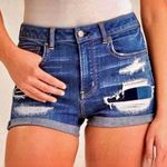 American Eagle  OUTFITTERS Distressed Super High Rise Shortie Jean Short 4 Photo 0