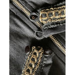 WILDCAT Black Cage Front High Neck Backless Crop Top w/ Gold Chain Detailing Sm Photo 7