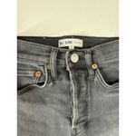 RE/DONE Originals High Rise Ankle Crop Jeans Faded Black 25 Raw Hem Button Fly Photo 3