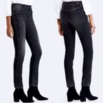 Polo Ralph Lauren Callen High Rise Jeans Size 25 Studded Western Old Money Black Photo 2