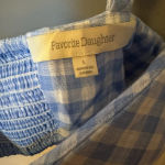 Favorite Daughter Ex Boyfriend Bra Top Gingham Blue Size Large Photo 2