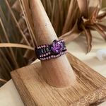 Amethyst IP Dark Brown Coffee Stainless Steel Ring with AAA Grade CZ in Photo 2