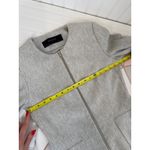 ZARA  Zipper Front Long Blazer Gray Office Girlboss Workwear Career Womens Sz M Photo 5