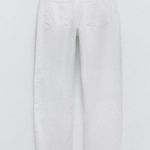 ZARA NWT  STRAIGHT LEG JEANS WHITE Photo 3