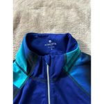 Athleta  Women's Running Half Zip Top Blue Colorblock Zip Pocket‎ Jacket Sz Small Photo 1