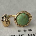 Alexis Bittar NWOT  Gold Ring with Green Stone Photo 0