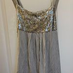 22. INC Sequined Tank Top Silver Size XL Photo 0