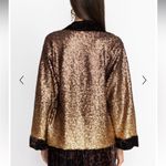 Johnny Was  SEQUIN GOLD PLAZA KIMONO $398 BOHO DESIGNER ANIMAL PRINT fall jacket Photo 1