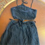 PEARL & CAVIAR Black Cut Out maxi Dress cotton viscose blend size xs/small sexy Photo 7