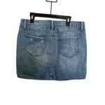 Rachel Roy  Denim Jean Skirt Patchwork Distressed Mini Blue Cotton Women’s 26 Photo 1