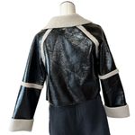 Steve Madden NWT Faux Shearling Trim Faux Leather Jacket Oversized Photo 11