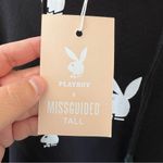 Playboy  x Missguided Tall NWT Women’s Black All Over Logo Hoodie Dress‎ Size 10 Photo 11