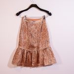 J. Crew Collection Rose Gold Metallic Sparkle Pleated Fluted Ruffle Skirt 000 Photo 5