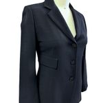 Donna Karan VTG  Signature Black Wool Blazer 3 Button Classic Sz 8 Photo 1