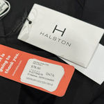 H by Halston Halston Women's Black Split Hem Techno Twill Dress Pants, Size Large Photo 3