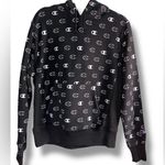 Champion Black and White Logo Hoodie Sweatshirt Women’s Size Medium Photo 0