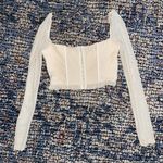 ThatsSoFetch Mesh Sleeve Corset Top Photo 2