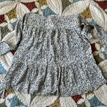 Madewell  white, blue, orange, and brown floral knee length skirt. Size S Photo 0