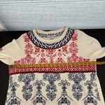 Lucky Brand Beige Cotton Blend Embroidered Crew Neck Pullover Size XL FLAWED Photo 11
