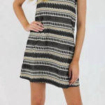 Judith March  the Little Jacquard High Neck Shift Dress in Black Sz‎ L Photo 0
