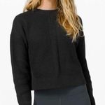 Lululemon New Heights Black Knit Ribbed Sweater Size 8 Minimalist Classy Goth Photo 0