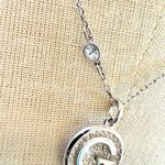 Swavorski Swarovski “G” Crystal Initial Pendant Necklace Photo 5