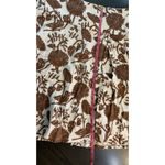 Gap Vtg Linen Skirt Womens 12 Brown Ruffle Coastal Floral Preppy Office Midi Photo 7