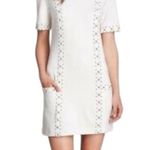 Trina Turk  Womens Size 4 Cream Ivory Naomi Studded Ponte Pocket Front Mini Dress Photo 1