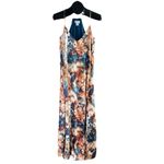 Nicole Miller NWT  NEW YORK Satin Floral Print Maxi Dress Photo 1