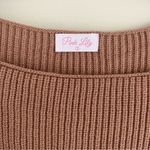 Pink Lily  tan ribbed sweater Photo 1