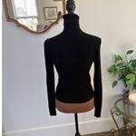 ZARA  Ribbed Knit Turtleneck Sweater Black Fitted Long Sleeve Women's Medium Photo 1