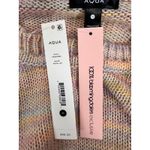 AQUA  Pastel Knit Sweater Colorful Striped Pullover‎ Crew Neck Casual Top M Photo 8