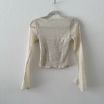 Free People Intimately Late Night Disco Sparkle Mesh Top Ivory Size Small Photo 2