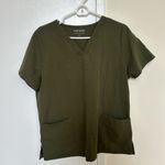 Mandala Scrubs Six Pocket top in Olive Green Size M Photo 0