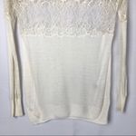 Boutique Snidal Lace Stripe Crew Neck Pullover Sweater S Photo 2