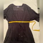 Dotti, bathing suit cover up, see‎ thru black lace, draw string waist, sz 2X Photo 7