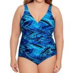 MiracleSuit Off The Scales Blue Oceanus Size 6 One-Piece Swimsuit New Photo 0