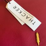 NWT THACKER GIA POUCH & CARD CASE Ring Wristlet Clutch RED LEATHER Pink Photo 6