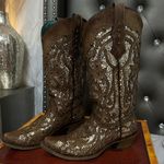 Corral  brown and gold glitter boots Photo 4