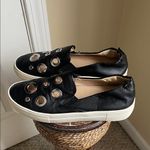 Nine West Black Grunge, Goth Sneakers with Silver Grommet Accents Photo 1