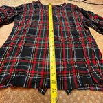 Loft Tartan Holiday Plaid Button Back Balloon 3/4 Sleeve Blouse SZ M Xmas Cabin Photo 6