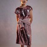 Maeve  Anthropologie Shimmering Pink Sequin Dress Size M Photo 8