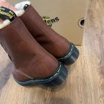 Dr. Martens 1460 Serena brown leather fur lace up boots booties shoes women’s 7 Photo 3
