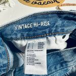 American Eagle  Vintage High Rise Cotton Two Tone Frayed Hem Button Fly Jeans Photo 3