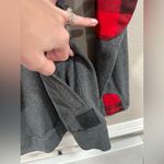 & Double Hooded Gray & Buffalo Plaid Side Zipper Hoodie Size 3X Photo 2