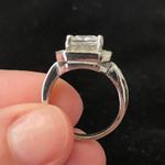 White Gold Engagement Ring Silver Photo 2