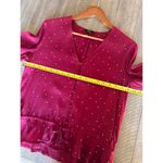 Rails  Beaux Button-front Peplum Top In Rouge Offset Dot Women’s size Small Photo 9