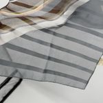 Vintage Multicolor Diagonal Stripe Long Rectangle Scarf Sheer Polyester Blue Photo 7