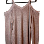 Retrology Sweater Off The Shoulder Cut‎ Out Lightweight Soft Pink Women"s Medium Photo 0