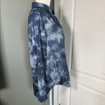 Pilcro  Anthropologie Tie Dye Button Down Shirt Shades of Blue Long Sleeve Medium Photo 6